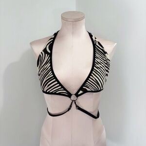 Dolls Kill Club Exx Waking Dream Halter Top Swirl Print Size Medium NWT New